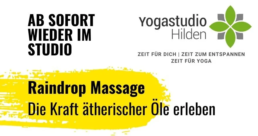 Header Wellness-Angebot – „Raindrop-Massage – Die Kraft ätherischer Öle erleben“